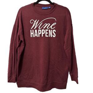 Apt 9 | Wine Happens Sweatshirt | Medium